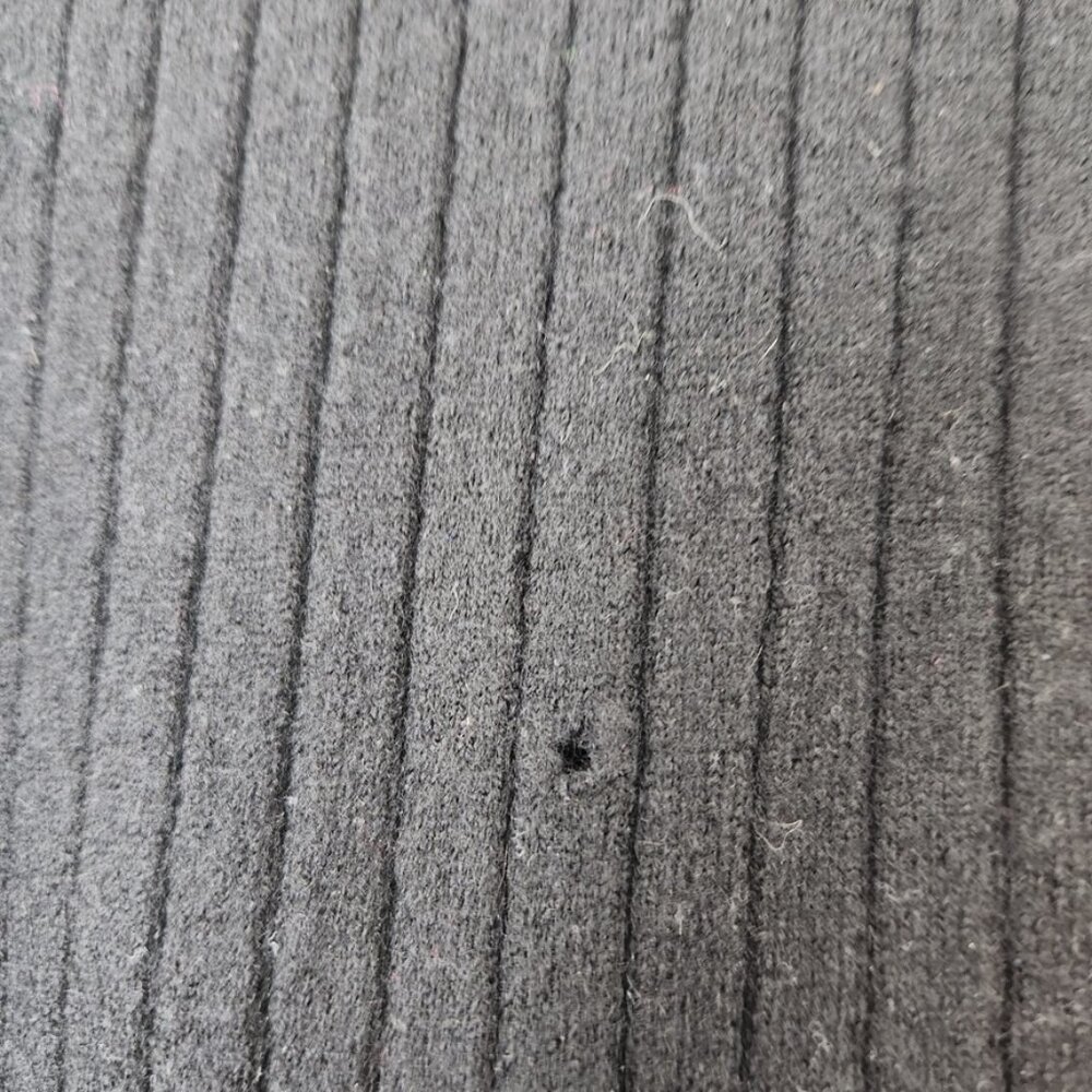 Vintage‎ Moda Italian Black Ribbed Sweater Wool 90s High Neck Minimalist Large - Picture 8 of 12
